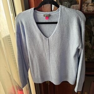 Vince Camuto Powder Blue V-Neck Pullover Sweater